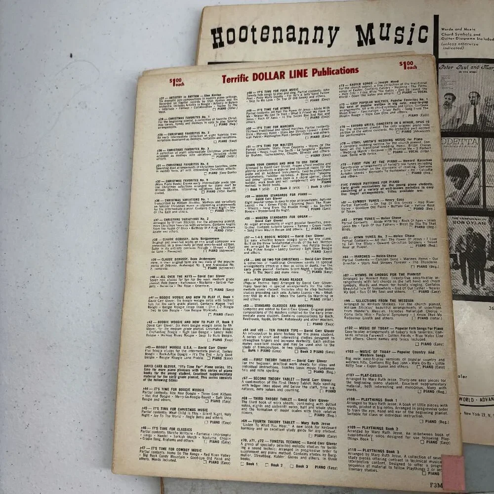 Folk Songs for Young‎ Folk Great Folk Songs Hootenanny Song Book Sheet Music